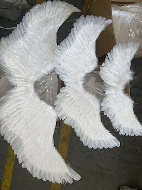 כנפי מלאך לבן נוצות בכל מיני מידות : image 1