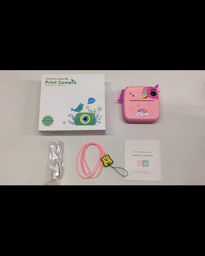 מצלמה דיגיטלית מדפיסה / דגם חד קרן / נטענת USB / ועם טושים לצביעה