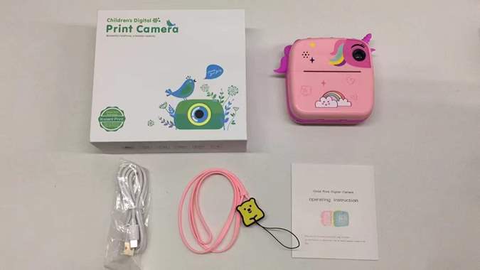 מצלמה דיגיטלית מדפיסה / דגם חד קרן / נטענת USB / ועם טושים לצביעה : image 1