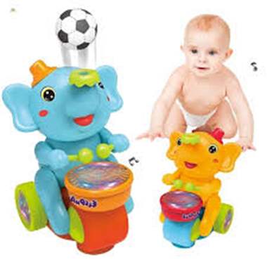 פיל מוזיקלי מתופף וכדור עף באויר : image 2