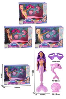 בת הים שיער ארוך כולל דולפין,צפדה : image 1 בת הים שיער ארוך כולל דולפין,צפדה : image 1