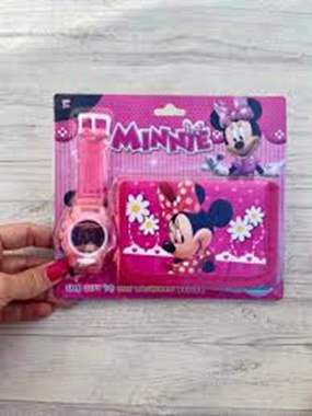 סט ארנק + שעון צורת מיקי מאוס : image 1