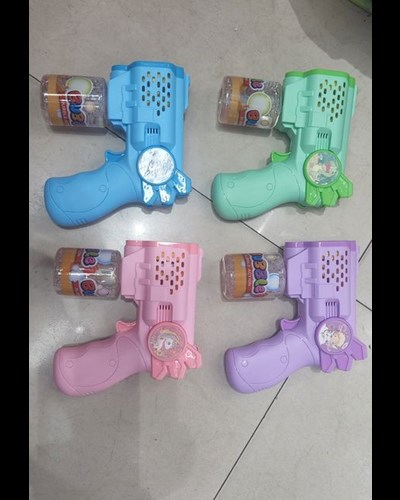 אקדח בועות מולטי / עיצובי חיות / מיקס 4 צבעים / ארוז כל יח