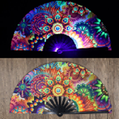 מניפה זוהרת באולטרה / 35 ס"מ / מיקס דוגמאות : image 1